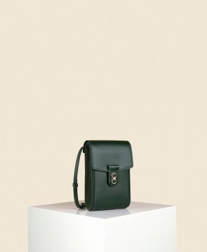 Cafuné Trunk Box Women's Crossbody Bags Deep Green | SLM1490CM