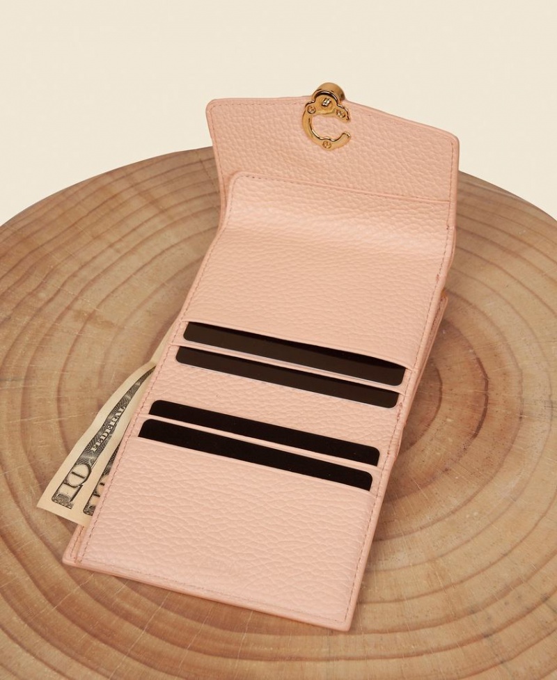 Cafuné Double-C Women's Wallets Pink | VBG1916ME