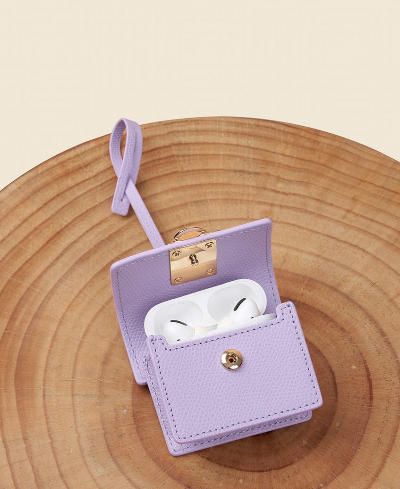 Cafuné Stance Pod AirPods Case Women's Mini Bags Purple | BJY5235EE