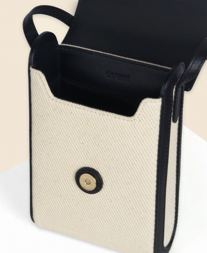 Cafuné Trunk Box Women's Crossbody Bags White Black | FJN6100PL